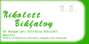 nikolett bikfalvy business card